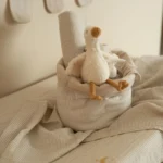 Cesto de arrumação pequeno - Pure Soft Beige com riscas - Image 2