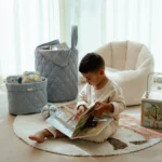 Cesto de arrumação grande - Pure Denim Blue - Image 4