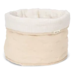 Cesto de arrumação grande - Pure Soft Beige com riscas