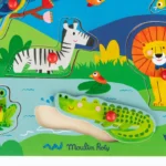 Puzzle com Som em Madeira Animais Les Popipop - Moulin Roty - Image 2