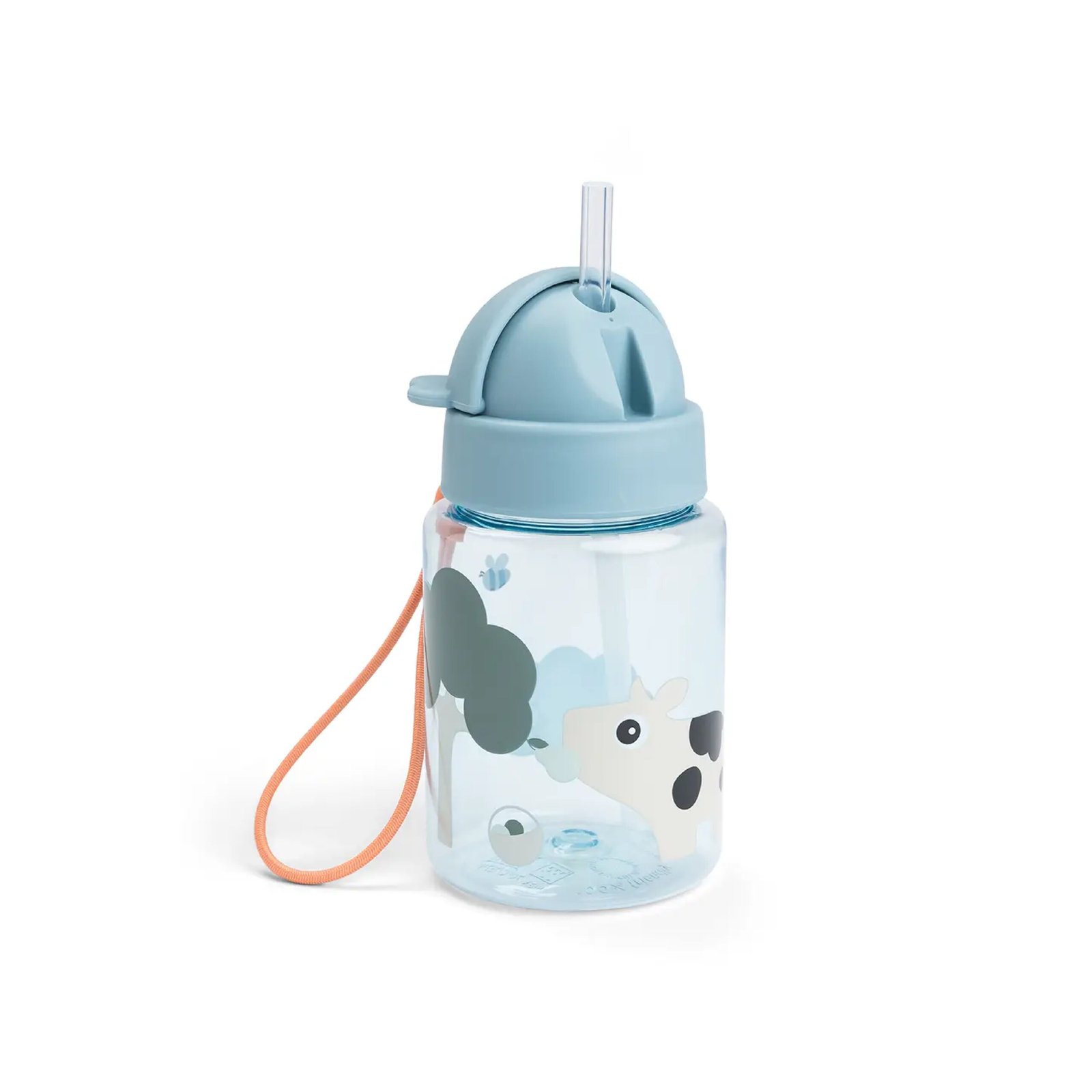 1051711-10-01 Garrafa com palhinha Blue | Tiny Farm | 280 ml - Image 1