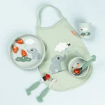 Conjunto de refeição Stick&Stay Green | Elphee - Image 2