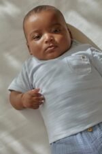 T-Shirt de Manga Curta | Baby Blue - Image 4