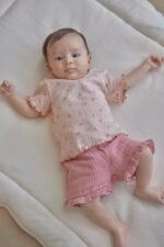 T-Shirt de Manga Curta | Pink Fairy Flowers - Image 2