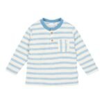 T-Shirt de Manga Comprida | Steel Blue stripe