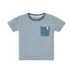 T-Shirt de Manga Curta |Indigo Sand stripe