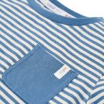 T-Shirt de Manga Curta |Indigo Sand stripe - Image 4