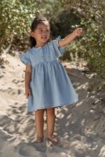 Vestido de Manga Curta | Denim - Image 8