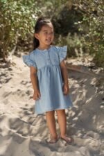 Vestido de Manga Curta | Denim - Image 3