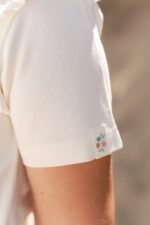 T-Shirt de Manga Curta |Creme - Image 8