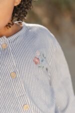 Blusa de Manga Comprida | Denim Blue Stripe - Image 8