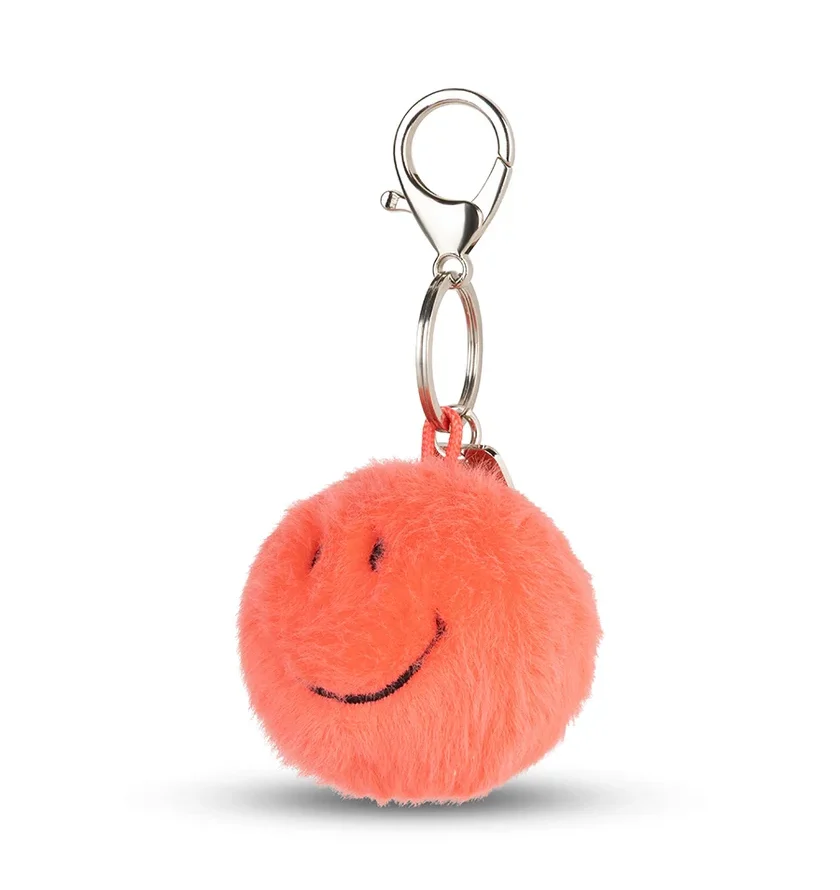 Smiley Pingente de bolsa ECO Fuzzy Coral - Image 1