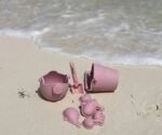 Set de Praia Scrunch - Balde | Pá | Moldes - Rosa Pastel - Image 4