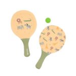 Raquetes de neoprene – Wild Animals com bola