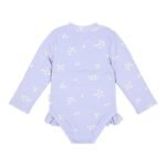 Fato de banho de manga comprida com folhos Dreamy Lavender - Image 2