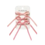 Ganchos - Laços Longos Rosa