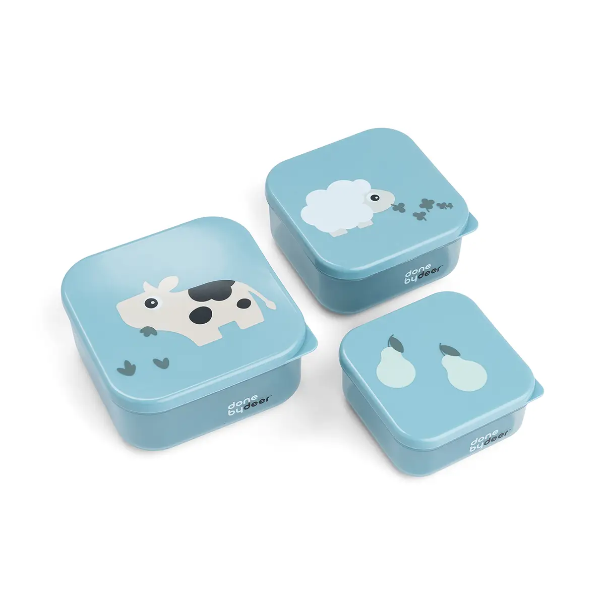 Snack-box-set-3-pcs-Tiny-farm-Blue-Front-PS Conjunto de 3 Caixas Snack Blue | Tiny Farm - Image 1