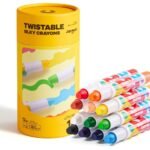 Lápis de Cera Sedosos Laváveis Twist | 12 Cores