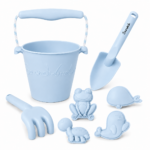 Set de Praia Scrunch - Balde | Pá | Moldes - Azul Pastel