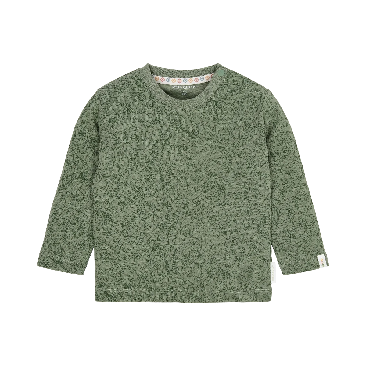 t-shirt-long-sleeves-safari-dreams-green-cl26091112-cl26091113-cl26091114-cl26091115-cl26091116-cl26091117-product-1-Medium.webp T-shirt de Manga Comprida | Safari Dreams | Verde | Sage - Image 1